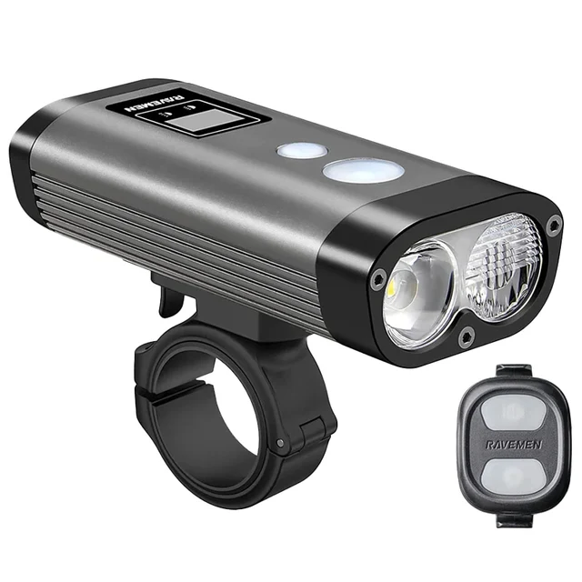 Ravemen PR2000 Frontlys 2000 Lumen, 6000 mAh Batteri, USB-C 