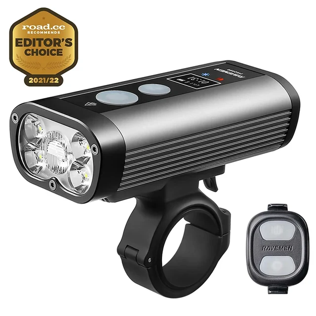 Ravemen PR2400 Frontlys 2400 Lumen, 8000 mAh Batteri, USB-C 