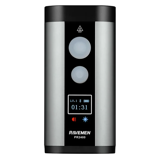 Ravemen PR2400 Frontlys 2400 Lumen, 8000 mAh Batteri, USB-C 