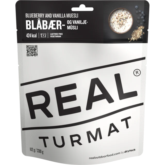 Real Blåbär- och vaniljmüsli Frokost 330g, Laktosefri, Vegetar 