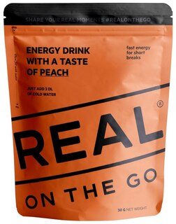 Real On The Go Energidryck Persika, 30 g