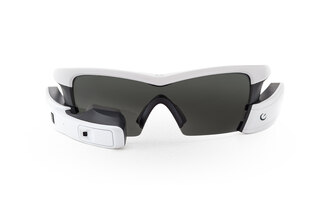 Recon Jet Smart Brille Hvit, Med display, kamera og computer