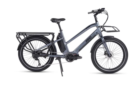 Reid KADe Cargo Elsykkel Gr&#229;, Onesize, 21.6Ah, 110Nm, 24&quot; hjul