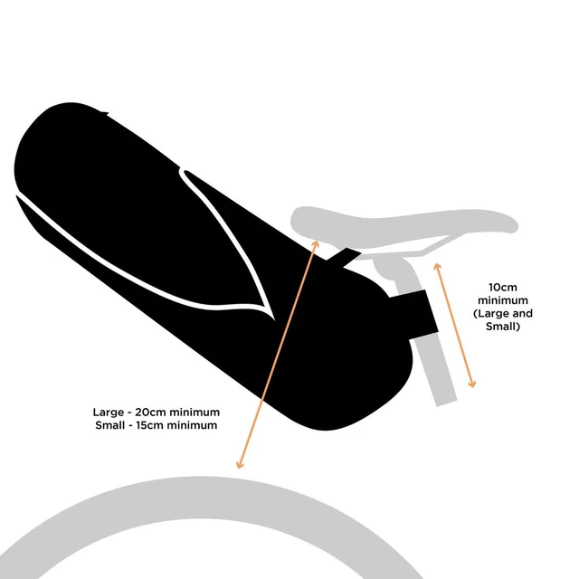 Restrap Saddle Bag +Drybag LG Sadelväska Svart, 14 Liter, 640g 