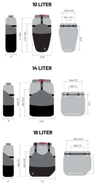 Revelate Designs Portage Sidevesker 10L Par, Hylstersystem og pakkposer 