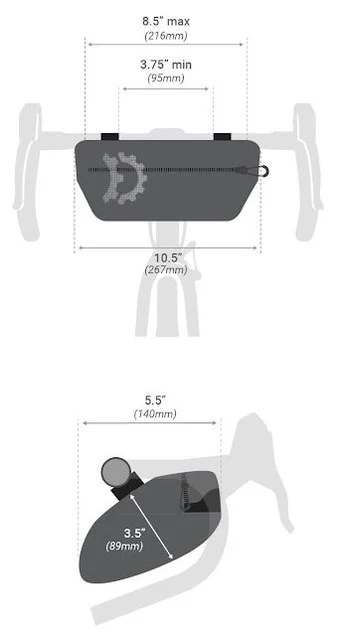 Revelate Designs Campamocha Styreveske Black, Dropbar optimalisert 