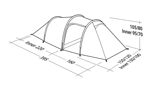 Robens Voyager 2EX Telt Grønn, 2 Personer, 3,2 kg 