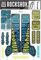 RockShox TLD Dekal Sett Bl&#229;/Gul, 2018+ Pike/Yari m.fl.