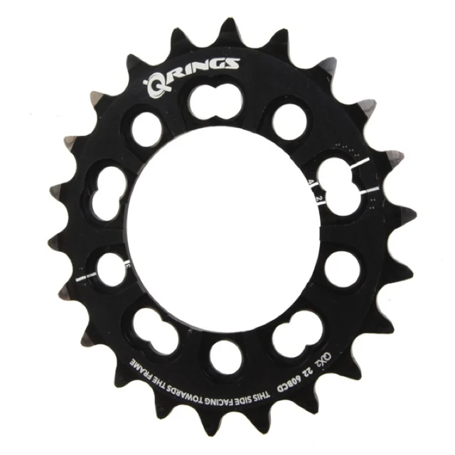 Rotor Q-Rings 22T QX2 Drev Sort, 22T, 60 BCD 