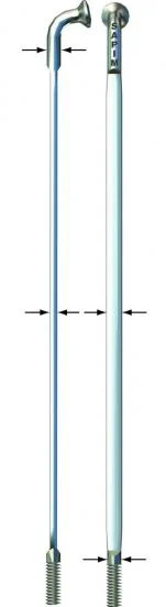 Sapim CX-Ray Inox 14G J-Bend Sølv Eike 1 stk, 264 mm 