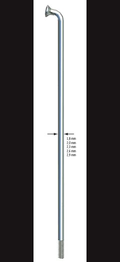 Sapim Leader Inox 13G J-Bend Sølv Eike 1 stk, 231 mm