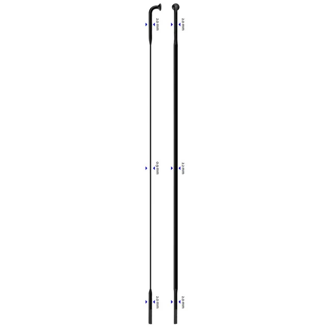 Sapim CX-Ray Inox 14G J-Bend Svart Eker 1 stk, 284mm 