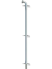 Sapim Race Inox 14G J-Bend S&#248;lv Eike 1 stk, 184 mm