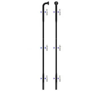 Sapim Race Inox 14G J-Bend Sort Eike 1 stk