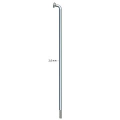 Sapim Leader Inox 14G J-Bend Sølv Eike 1 stk, 272 mm