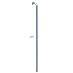 Sapim Leader Inox 14G J-Bend S&#248;lv Eike 1 stk, 276 mm