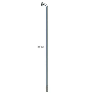 Sapim Leader Inox 14G J-Bend S&#248;lv Eike 1 stk