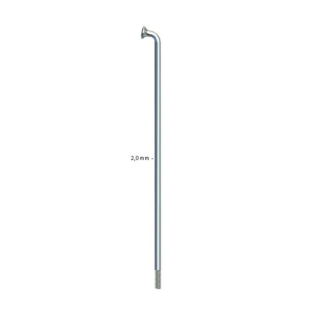 Sapim Leader Inox 14G J-Bend Sølv Eike 1 stk, 272 mm 