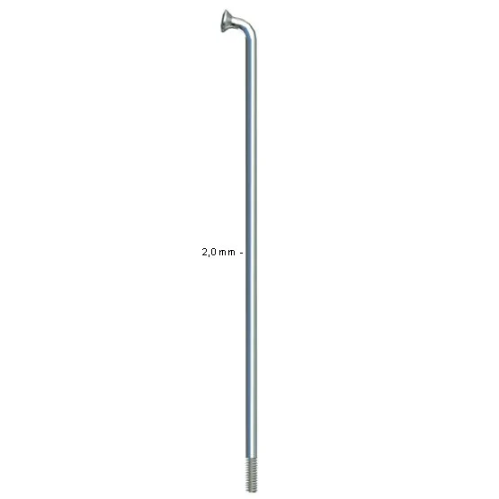 Sapim Leader Inox 14G J-Bend Sølv Eike 1 stk, 276 mm 