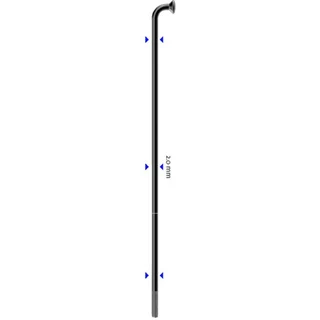 Sapim Leader Inox 14G J-Bend Sort Eike 1 stk