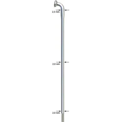 Sapim Strong Inox 14G J-Bend S&#248;lv Eike 1 stk, 268 mm