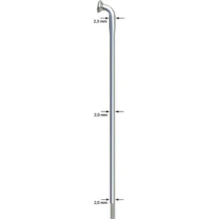 Sapim Strong Inox 14G J-Bend S&#248;lv Eike 1 stk