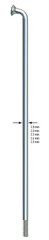 Sapim Leader Inox 12G J-Bend Sølv Eike 1 stk, 231 mm