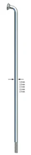 Sapim Leader Inox 12G J-Bend S&#248;lv Eike 1 stk