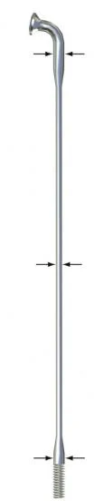 Sapim Laser Inox J-Bend Sølv Eike 1 stk, 294 mm 