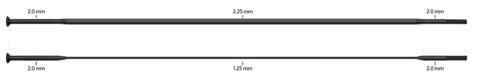 Sapim CX Sprint Eike Straightpull, 2.0/2.25-1.25/2.0
