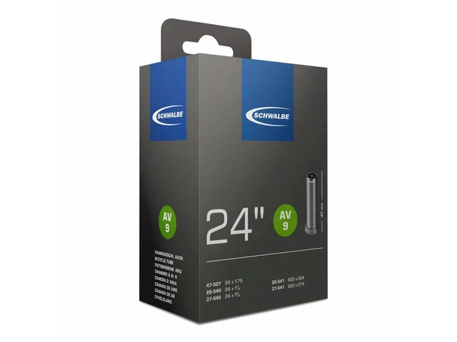Schwalbe AV9 28/47-507 Slange Butyl, 24 x 1.75-2.125, Bil ventil 