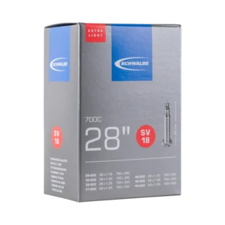 Schwalbe 28" Nr.SV18 Extra Light Slang 1.1–1.7, 40 mm Presta, 105g
