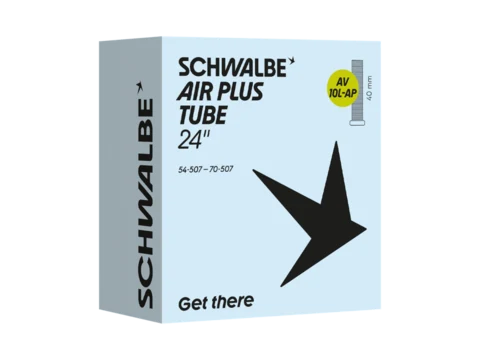 Schwalbe 24" Nr.AV10L-Air Plus Slange 2.1-2.8", 40 mm Bilventil, 165g