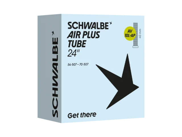 Schwalbe 24" Nr.AV10L-Air Plus Slange 2.1-2.8", 40 mm Bilventil, 165g 