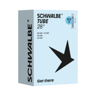 Schwalbe 28" Nr.SCV17 Standard Slange 28-47x700, 40 mm SCV Clik ventil, 150g