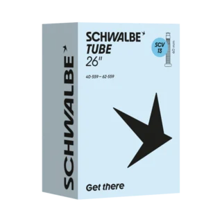 Schwalbe 26" Nr.SCV13 Standard Slang 40–62x559, 40 mm SCV Clik ventil, 190g