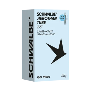 Schwalbe Aerothan 700c SCV17 Slange 33–47x622, 40 mm SCV Clik Ventil, 58g
