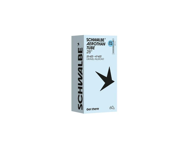 Schwalbe Aerothan 700c SCV17 Slange 33–47x622, 60 mm SCV Clik Ventil, 58g 