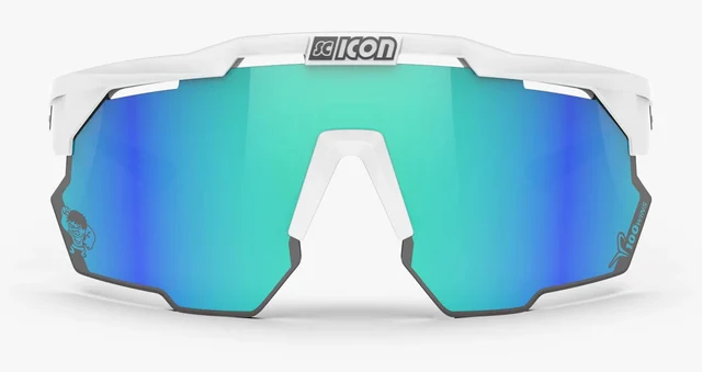 Scicon Aeroshade Kunken Briller White Gloss / Multimirror Green 