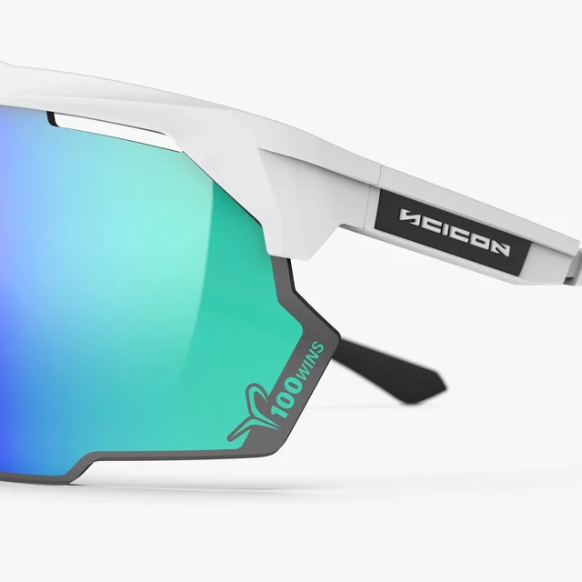 Scicon Aeroshade Kunken Briller White Gloss / Multimirror Green 