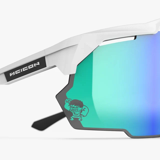 Scicon Aeroshade Kunken Briller White Gloss / Multimirror Green 