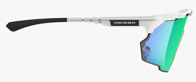 Scicon Aeroshade Kunken Briller White Gloss / Multimirror Green 