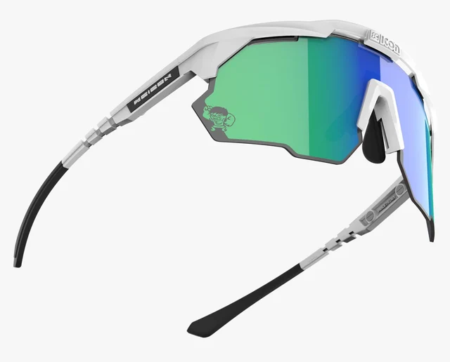 Scicon Aeroshade Kunken Briller White Gloss / Multimirror Green 