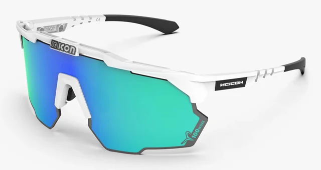 Scicon Aeroshade Kunken Briller White Gloss / Multimirror Green 