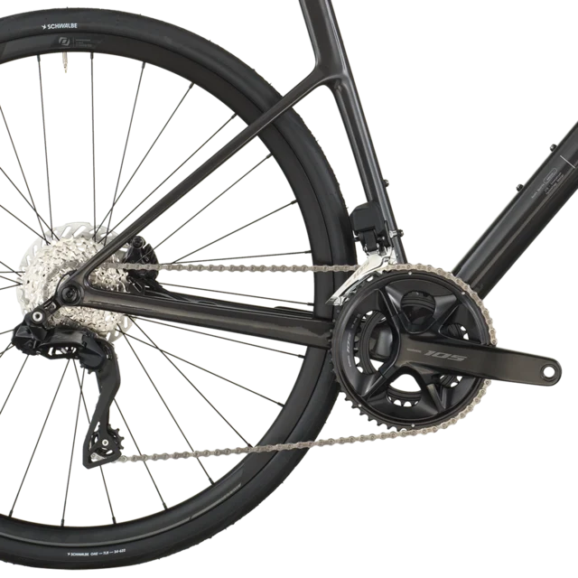 Scott Addict 40 Landeveissykkel Sort Carbon, Str. S 