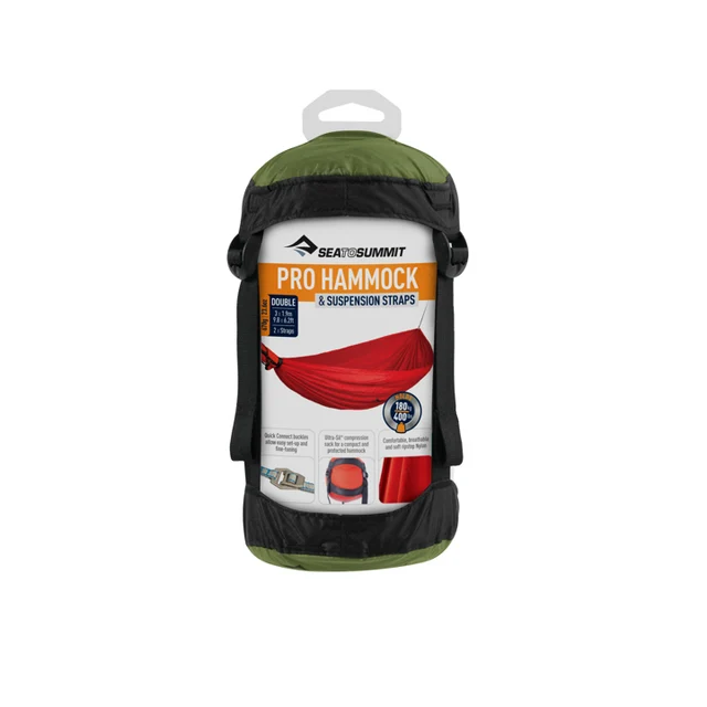 Sea To Summit Pro Dobbel Hengekøye Olive, 3 x 1.9 m, 450g 
