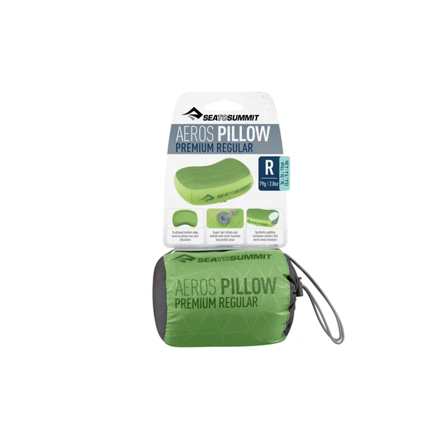 Sea To Summit Aeros Premium kudde Lime, Regular 