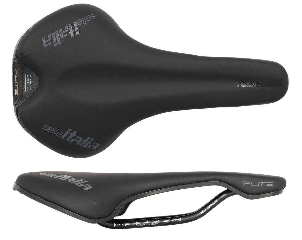Selle Italia Flite Boost TM Sete Sort, 145x250mm, Mangan, 258g