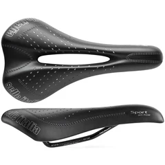 Selle Italia Sport Gel Flow S2 Sadel Svart, Alu rails, 140x272mm, 450g