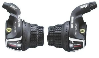 Shimano Tourney RS35 Växelreglagesett Svart, 3x6-Växlar, Revoshift